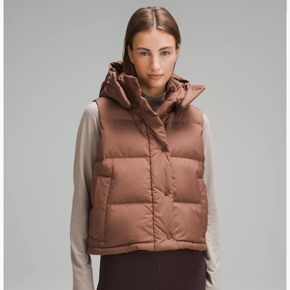 Lululemon Wunder Puff Cropped Vest- Roasted Brown